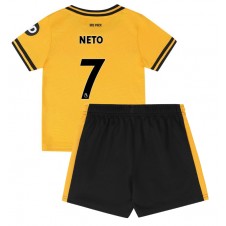 Wolves Pedro Neto #7 Hemmaställ Barn 2024-25 Korta ärmar (+ Korta byxor)